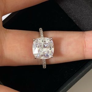 Square shaped “diamond” ring size 7